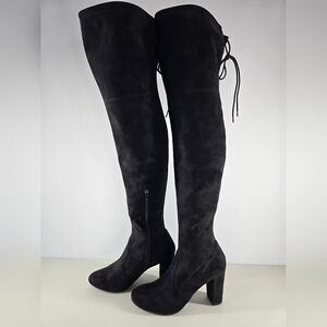 Chinese Laundry Over the Knee Thigh-High Black Faux Suede Boots Size 10